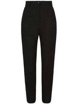 Dolce & Gabbana жаккардовые брюки с завышенной талией, черный