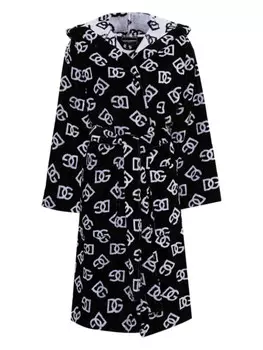 Dolce & Gabbana жаккардовый халат, черный