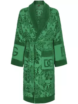 Dolce & Gabbana жаккардовый халат, зеленый