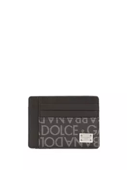 Dolce & Gabbana жаккардовый картхолдер, черный