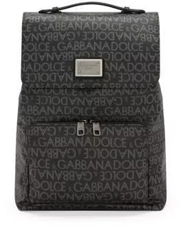 Dolce & Gabbana жаккардовый рюкзак, черный