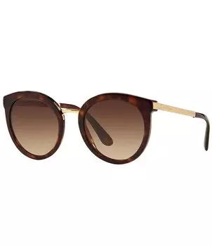 Dolce & Gabbana Женские круглые солнцезащитные очки Dg4268 52 мм, коричневый