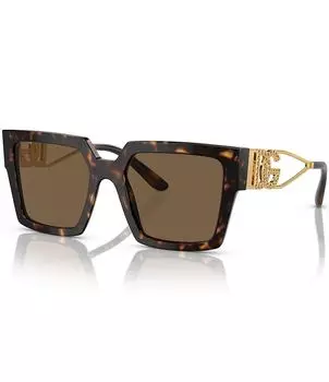 Dolce & Gabbana Женские квадратные солнцезащитные очки DG4446B53-X 53 мм, коричневый
