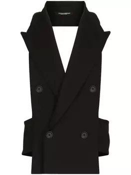 Dolce & Gabbana жилет с открытой спиной, черный