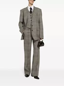 Dolce & Gabbana жилет в клетку тартан, серый