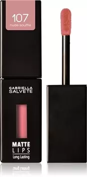 Долговечная жидкая губная помада с матовой отделкой Gabriella Salvete Matte Lips, 107 Nude Souffle 4,5 ml