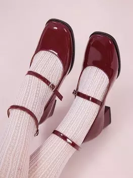 DOLLMOD Модные и простые туфли на высоком каблуке для женщин винно-красного цвета Обувь для отдыха летняя распродажа Элегантные туфли на высоком каблуке На Хэллоуин и Рождество