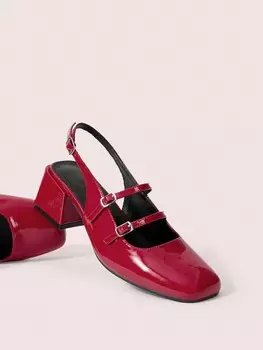 DOLLMOD Туфли Мэри Джейн на высоком каблуке Похоже на красное стекло Cuccoo, красный