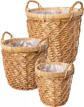 Домашнее кашпо Creativ "кашпо", (набор, 3 шт.) Creativ home 30 см, цвет natur