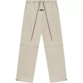 Домашние брюки из хлопкового твила Core Collection Fear Of God Essentials, серо-коричневый