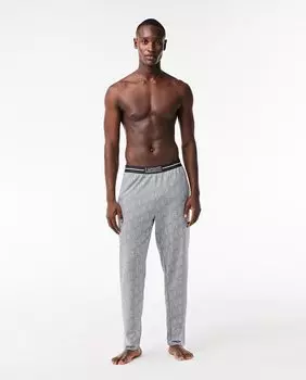 Домашние брюки из хлопковой махры Lacoste, серый