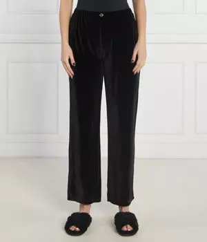 Домашние брюки женские Emporio Armani велюровые, черный