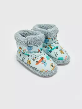 Домашние сапоги для маленьких мальчиков с принтом LCW STEPS, голубые