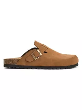 Домашние тапочки billowy Leder-Clogs, светло-коричневый