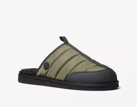 Домашние тапочки Michael Kors Anders Quilted Nylon, хаки/черный