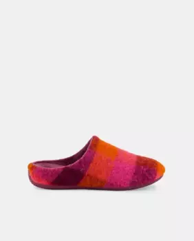 Домашние тапочки женские текстильные в клетку Latouche, цвет 230 Rosa Oscuro