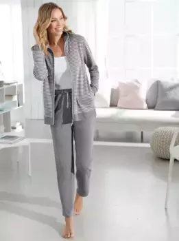 Домашний костюм, цвет Grau-Gestreift