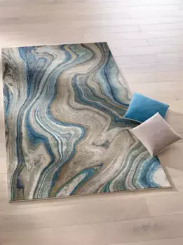 Домашний ковер Heine, прямоугольный Heine home 67х120 см, бежево-синий