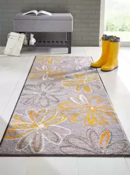 Домашний коврик Heine, прямоугольный Heine home 60х85 см, серо-желтый