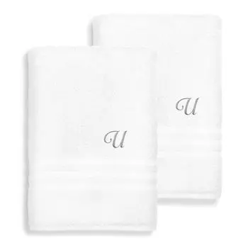 Домашний текстиль Linum, турецкий хлопок Denzi, персонализированный набор из 2 предметов для ванной