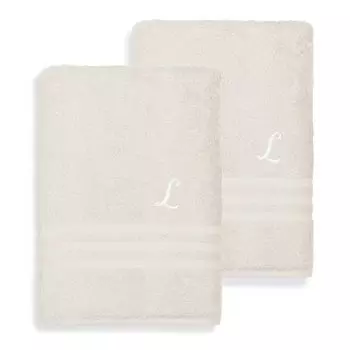 Домашний текстиль Linum, турецкий хлопок Denzi, персонализированный набор из 2 предметов для ванной