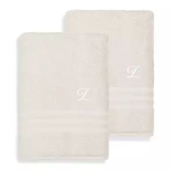 Домашний текстиль Linum, турецкий хлопок Denzi, персонализированный набор из 2 предметов для ванной