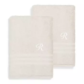 Домашний текстиль Linum, турецкий хлопок Denzi, персонализированный набор из 2 предметов для ванной