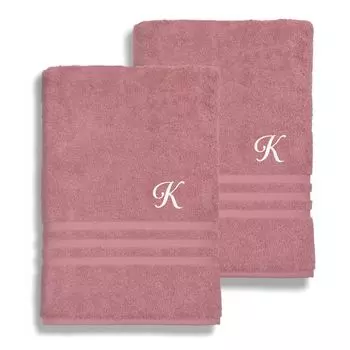 Домашний текстиль Linum, турецкий хлопок Denzi, персонализированный набор из 2 предметов для ванной