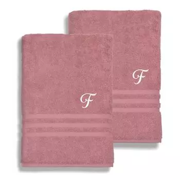 Домашний текстиль Linum, турецкий хлопок Denzi, персонализированный набор из 2 предметов для ванной