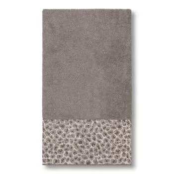 Домашний текстиль Linum, турецкое хлопковое банное полотенце с пятнами и украшением, темно-серый