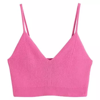 Домашний топ H&amp;M Viscose-blend Crop, розовый