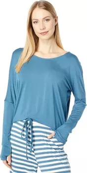 Домашний топ Kickee Pants Print Open Back Top, цвет Deep Sea/Nautical Stripe