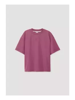 Домашняя футболка Hessnatur Cropped Oversize aus Bio Baumwolle, фиолетовый