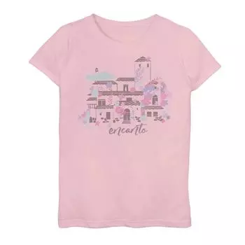 Домашняя футболка с акварельным портретом и рисунком Disney's Encanto для девочек 7–16 лет Disney