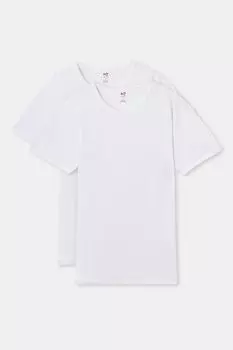 Домашняя футболка с овальным вырезом - 2 шт Dagi, белый