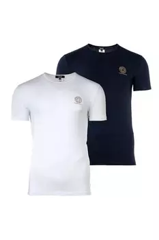 Домашняя футболка с овальным вырезом - 2 шт Versace, белый