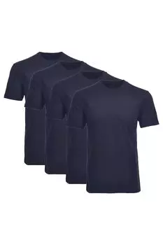 Домашняя футболка с овальным вырезом - 4 шт Ragman, синий