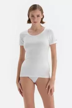 Домашняя футболка с овальным вырезом Dagi, белый