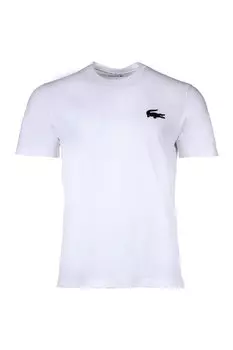 Домашняя футболка с овальным вырезом Lacoste, белый