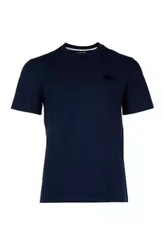 Домашняя футболка с овальным вырезом Lacoste, синий