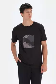 Домашняя футболка с принтом Dagi, черный