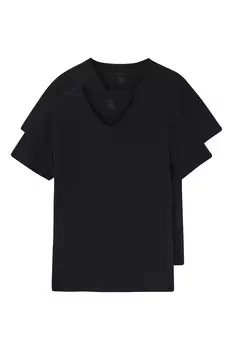 Домашняя хлопковая футболка со шпицем - 2 шт Dagi, черный