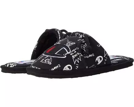 Домашняя обувь Champion Champion Sleepover Hoodie Doodle Slippers, черный/белый