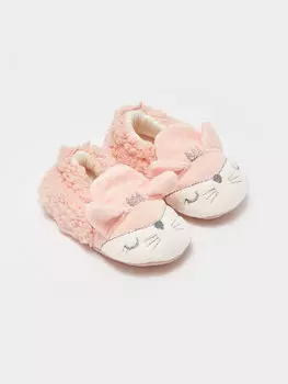Домашняя обувь для маленьких девочек с объемной аппликацией LCW STEPS