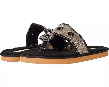Домашняя обувь Jack Rogers Jacks Glitter Slipper, цвет Champagne Glitter/Black