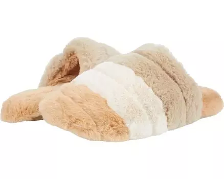 Домашняя обувь Madewell Quilted Scuff Slippers in Leopard Recycled Faux Fur, цвет Light Sand Multi Color-Block