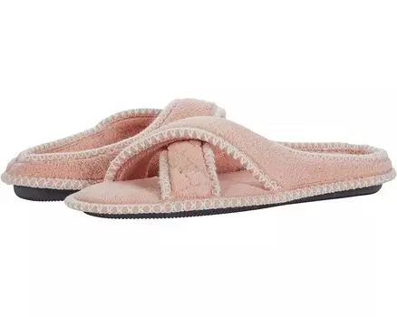 Домашняя обувь MUK LUKS Ada Crossband Slip, розовое золото