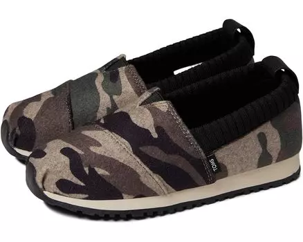 Домашняя обувь Toms Camo Printed Felt Alpargata Resident, цвет Green Multi