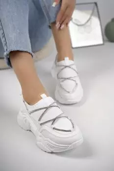 Dominic, женские гарантированные стильные, удобные и стильные кроссовки для повседневной ходьбы на высокой подошве, спортивная обувь MUGGO, белый
