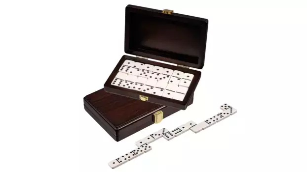 Домино, двойная шестерка, имитация ореха